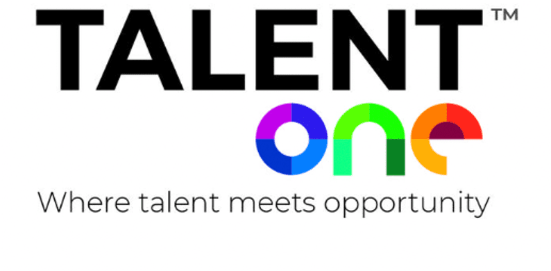 Talent One logo. Tagline: Where talent meets opportunity